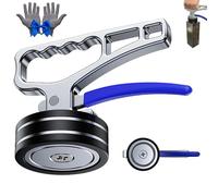 Magnetic Lifter Handle with Release, Heavy-Duty Magnetic Pickup Tool, Ergonomic Lifter Collector, Industrial Magnet Handle Moving Metal Plates, Sheet Metal Device for Construction (D 60KG)