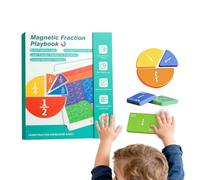 Magnetic Math Fraction Set, Portable Fraction Learning Game for Kids, Interactive MagneticFraction Book Supporting Home, Classroom, Party, and Holiday Activities While Enhancing Math Understanding an