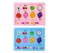 Magnetic Maze Board, Toddler Sorting Game, 19.3/2.7/12.1 Inches, Logic Puzzle Toy, Themed Educational Design, Fine Motor Skill for Kids Early Learning Creativity, Blue and Pink