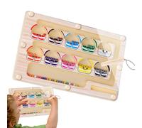Magnetic Maze Board Toy | Wooden Acrylic 22×13.7×1.3cm Color Sorting Number Learning Puzzle 0.4kg STEM Early Education Fine Motor Skill Logic Training Game | 3+ Sensory Travel Home Preschool U