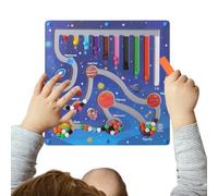 Magnetic Maze, Wooden Counting Toy, Colorful Educational Game Board 22,5 x 22,5 x 0,7 cm for Early Learning, Fun Play, and Kids' Stocking Stuffers Providing More Entertainment