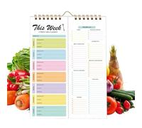 Magnetic Meal Planner | Shopping List Notepad | Fridge Calendar Whiteboard