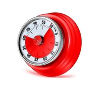 Magnetic Mechanical Timer 60 Minute Visual Kitchen Countdown Timer with Alarm for Cooking Baking Sports Kid (red/blue)