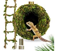 Magnetic Moss Ball - Rope Bridge Hides, Jumping Spider Accessories, Realist | Natural Preserved Moss With Strong Neodymium Magnet Attachment, Cotton Rope Ladder Bridge For Hiding Climbing Resting