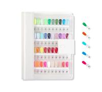 Magnetic Nail Book, 120 Nail Color Display Book Organizer with 120 Magnetic Tips, Nails Books, Professional Salon Nails Art Color Charts, for Manicurists (180 Colors)