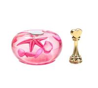 Magnetic Nail Stand - Compact Split Art Base | Embedded Seashell Resin - Heart Shaped Alloy Handle. Perfect For Nail Practice, Pattern Making, Color Swatch Ornament