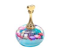 Magnetic Nail Stand - Heart-Shaped Resin Base Display Organizer, Embedded Seashell Split Design Alloy Practice Holder For Professional Painting Diy Finger Hand Art Pattern Color Swatch