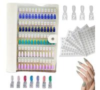 Magnetic Nail Swatches Book, 120/180/240 Nail Color Display Book, Magnet Blank Nail Organizer Storage, with Transparent Nails, Nail Art Salon Design Display Booklet for Manicurist (White,240Pc)