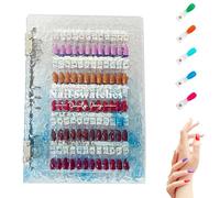 Magnetic Nail Swatches Book, 120/180/240 Nail Color Display Book, Professional Magnet Removable Blank Nail Sample Display Organizer, Easy Preview & Storage (Blue,240)