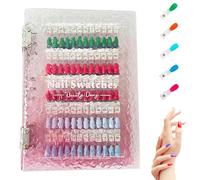 Magnetic Nail Swatches Book, 120/180/240 Nail Color Display Book, Professional Magnet Removable Blank Nail Sample Display Organizer, Easy Preview & Storage (Red,240)