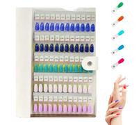 Magnetic Nail Swatches Book, 120/180/240 Nail Color Display Book, Professional Magnet Removable Blank Nail Sample Display Organizer, Easy Preview & Storage (White,180)