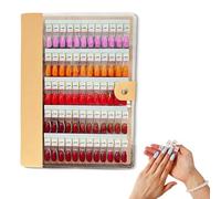 Magnetic Nail Swatches Book,120/180/240 Nail Color Display Book, With Transparent Nails, Art Salon Design Display Booklet for Manicurist (Apricot,120 color)