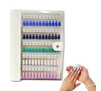 Magnetic Nail Swatches Book,120/180/240 Nail Color Display Book, With Transparent Nails, Art Salon Design Display Booklet for Manicurist (White,120 color)
