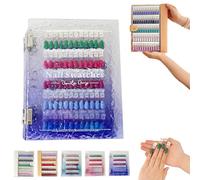 Magnetic Nail Swatches Book, 120/180/240 Nail Color Display, Professional Removable Magnet Organizer with Nail Book for Manicurists & Salon Design (Gradient Dark Blue,120Pcs)