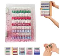 Magnetic Nail Swatches Book, 120/180/240 Nail Color Display, Professional Removable Magnet Organizer with Nail Book for Manicurists & Salon Design (Gradient Red,180Pcs)