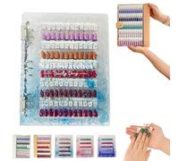 Magnetic Nail Swatches Book, 120/180/240 Nail Color Display, Professional Removable Magnet Organizer with Nail Book for Manicurists & Salon Design (Gradient Blue,240Pcs)