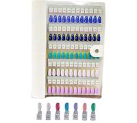 Magnetic Nail Swatches Book, 120 Nail Color Display Book, 2025 New Nails Color Display Books, Easy Swatches & Try-On, No Need Pasting, No Need Glue (white,120 color)
