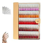 Magnetic Nail Swatches Book, 2025 New Nails Color Display Book, 120/180/240 Magnetic Nail Polish, Magnet Blank Nails Organizer Storage, Art Salon Design Booklet for Manicurist (Brown,120Pcs)