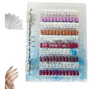 Magnetic Nail Swatches Book, 2025 New Nails Color Display Book, 120/180/240 Magnetic Nail Polish, Magnet Blank Nails Organizer Storage, Art Salon Design Booklet for Manicurist (Blue,120Pcs)