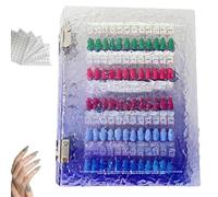 Magnetic Nail Swatches Book, 2025 New Nails Color Display Book, 120/180/240 Magnetic Nail Polish, Magnet Blank Nails Organizer Storage, Art Salon Design Booklet for Manicurist (Purple,180Pcs)