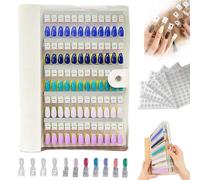 Magnetic Nail Swatches Book, 240 Nail Color Display Book, Magnet Blank Nail Organizer Storage. with Transparent Nails, Nail Art Salon Design Display Booklet for Manicurist (180pcs,White)