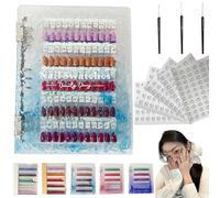 Magnetic Nail Swatches Book, Nail Color Display Book, Magnet Blank Nail Organizer Storage, with Transparent Nails, 120/180/240 Nail Art Salon Design Display Booklet for Manicurist (Blue,120Pc)
