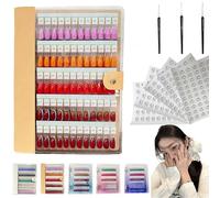 Magnetic Nail Swatches Book, Nail Color Display Book, Magnet Blank Nail Organizer Storage, with Transparent Nails, 120/180/240 Nail Art Salon Design Display Booklet for Manicurist (Brown,240Pc)