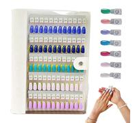 Magnetic Nail Swatchs Book, 120/180/240 Nail Color Display Book Organizer with Magnetic Tips, Professional Salon Nail Art Color Chart, Nail Art Salon Design Booklet for Manicurist (White,120PCS)