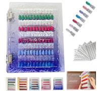 Magnetic Nail Swatchs Book, 2025 New 120/180/240 Nail Color Display Book, Professional Magnet Removable Blank Nail Art Salon Design Display Booklet for Manicurist(Purple,180PCS)