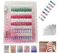 Magnetic Nail Swatchs Book, 2025 New 120/180/240 Nail Color Display Book, Professional Magnet Removable Blank Nail Art Salon Design Display Booklet for Manicurist(Red,240PCS)