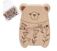 Magnetic Needle Minder - Animal Shape Holder With Strong Magnet, Enamel Metal Clasp Backing, Included 100 Pieces Stainless Steel Pins, Rust Resistant Proof | Use For Crafting Dressmaking
