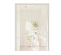 Magnetic Pet Friendly, Screen Door Netting, 75x87 Inch Mesh with Heavy-Duty Yarn, Strong Tear-Resistant Fiber, Home Hardware with Protective Style, Outdoor House for Apartment Porch