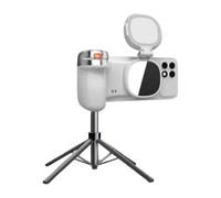 Magnetic Phone Camera | Abs 360 Degree Rotatable Magnetic Selfie Stand | Camera Grip Handle Holder with Light for Indoor Gym Vlogging Photography Travel Party Studio Home Outdoor
