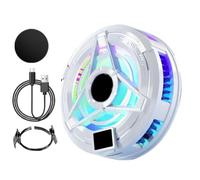 Magnetic Phone Cooler - 3.74 Inches RGB LED Cell Phone Cooling Fan, ABS Portable Smartphone Cooling Device with Clip | Type-C 5V 2A Heat Sink, For Streaming, Travel and Daily Use