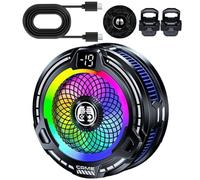 Magnetic Phone Cooler - ABS + Metal Cooling Radiator | Portable Phone Cooling Fan, Adjustable Speed Cooler, Magnetic Heat Dissipator For Live Streaming Smartphones Tablet Vlog Use