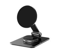 Magnetic Phone Holder, Folding Smartphone Support Stand, 360 Degree Rotating Carbon Steel Tablet Bracket, Adjustable Desktop Holder, Phone Display Viewing Stand for Home Bedroom Office Gym Shower