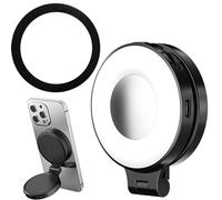 Magnetic Phone Light - Magnetic Adjustable With Mirror - Phone Light For Video, for Photography Makeup Conference Content Vlogging Video Call Live Streaming Home Travel