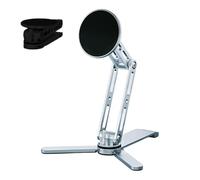 Magnetic Phone Stand for Desk, 360 Degree Rotation Holder, Portable Electronics Accessory, Strong Grip, Compact Design, Adjustable Angle, Easy Use, Stable Support, Perfect for Travel, Selfies, RV