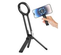 Magnetic Phone Tripod, Foldable Aluminum Stand for Viewing, 8.19x4.53 Inches Portable Holder with Adjustable Angles, General Mount for Desk, Outdoor, Entertainment, Video Calls, Home