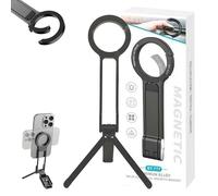 Magnetic Phone Tripod for iPhone, MA38 Portable Phone Holder Mini Tripod for Magsafe (Black)