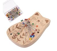 Magnetic Pin Cushion - Wooden Animal Shape Needle Holder, Multi Purpose Sewing Pin Organizer, Embroidery Quilting Tailoring Storage Box, Paper Clip Hair Clip Storage Tool | For Quilting Dressmaking