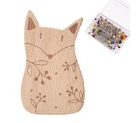 Magnetic Pin Cushion - Wooden Animal Shape Needle Minder, Sewing Pin Storage Organizer, Embroidery Quilting Dressmaking Craft Accessory Holder, Paper Clip Storage Box | For Quilting Dressmaking