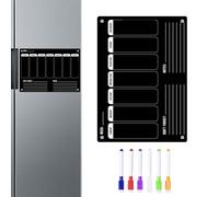 Magnetic Planner Board For Refrigerator | Whiteboard Calendar Organizer for Notes, Grocery Lists, Meal Prep, Task Scheduling, and Family Reminders, Strong Magnet Backing for Secure Attachment