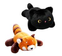 Magnetic Plush Cat Car Decor, Magnetic Car Plush Toy for Rearview Mirror, Dashboard, Refrigerator - Happy Ride Decorative Charm (Style E+F)