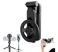 Magnetic Pocket Selfie Stick-Multifunctional Portable Selfie Stick 4-in-1 Mini Portable for iPhone 360°Rotation Tripod Stand with Remote Extendable Detachable for Travel Vlog