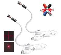 Magnetic Positioning Quilting Light for Sewing Machine, Quilting Guide Light, Sewing Guide Lights with Adjustable Dot/Straight Line/Crosshair Projection for Straight Stitching (2PCS-Crosshair+Dot)