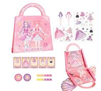 Magnetic Princess Dress-up Book | Princess Dress-Up Dolls Set with Portable Case | Educational Magnetic Pretend Play Game for Girls Aged 3 | Travel Toys with Gowns, Crowns & Accessories