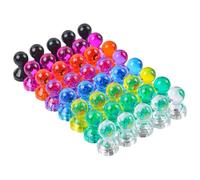 Magnetic Push Pins - Map Button Set, Board Display Fasteners, Strong Hold with 40 Piece Pack, Office Supply Featuring Colorful Design, School Essential Multi Use, Notice Board for Photo Display