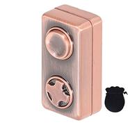 Magnetic Push Slider Toy Cuboid Shaped 2 Buttons Stress Relief Fidget Sensory Toy for Anxiety Autism Focus Metal 40 x 20 x 16mm (Cobre)
