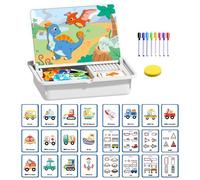 Magnetic Puzzle Game, Preschool Double-Sided, 12.61x9.85in Educational Matching Toy, Face Dress Up Travel Game for Kindergarten Nursery School Vacation Holiday, ABS, Multicolor